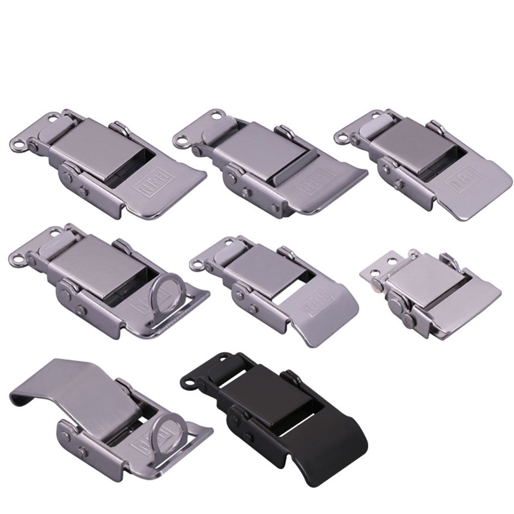 6-Pack Spring Loaded Toggle Latches - Stainless Steel Buckle Clamps For Toolboxes, Cases & Cabinets