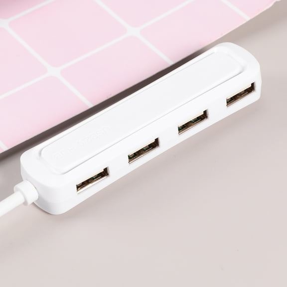 Masteelf 1Pc Type- OTG Type-C to 4 USB 2.0 Converter USB-C to 4 USB Hub (White)