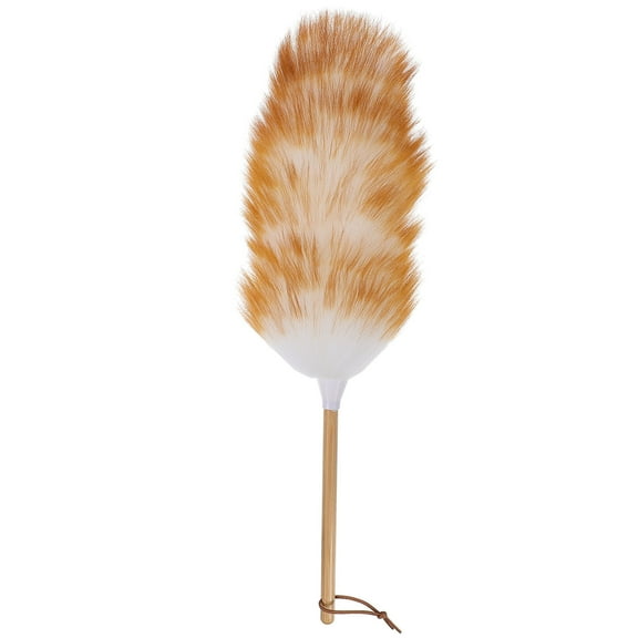 Masteelf 1Pc Wooden Handle Duster Creative Wool Duster (Khaki)