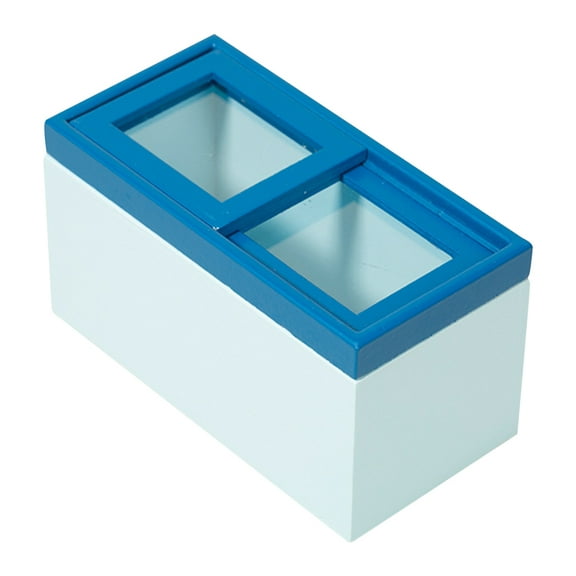 HEATSHAKING Desk Mini Fridge Blue 1Pcs 4.6X2.5X2.4In