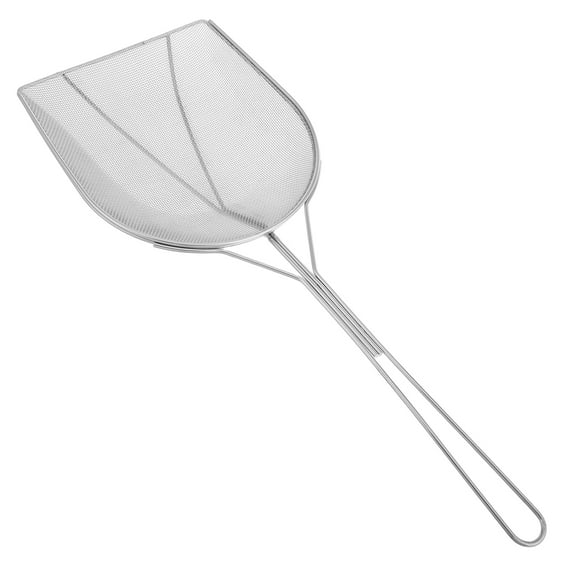 Masteelf Stainless Steel Fine Mesh Skimmer, Multi-Function Outdoor Camping Kitchen Tool, Strainer 19.1x6.9x1.2in