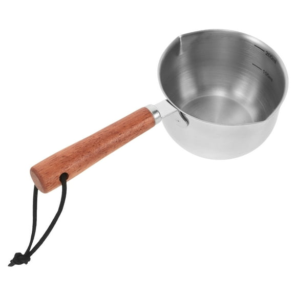 Masteelf Small Saucepan with Lid, 1-Piece Mini Cooking Pot 17.7 x 8.5 x 5.2 cm for Sauces, Soups, and Heating