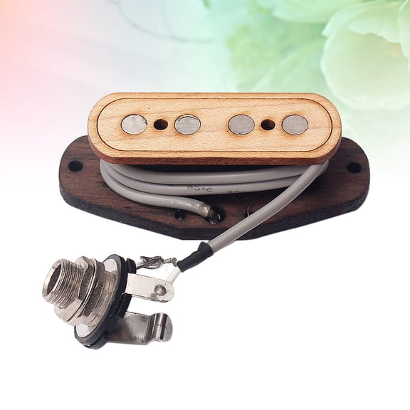 Masteelf Guitar Pickup Set with Maple Wood Box, Metal Magnet Rectangular Design, and
