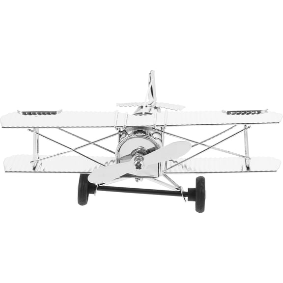 Masteelf 1Set Miniature Ornament Small Model Green Air Plane Iron For Home Decoration