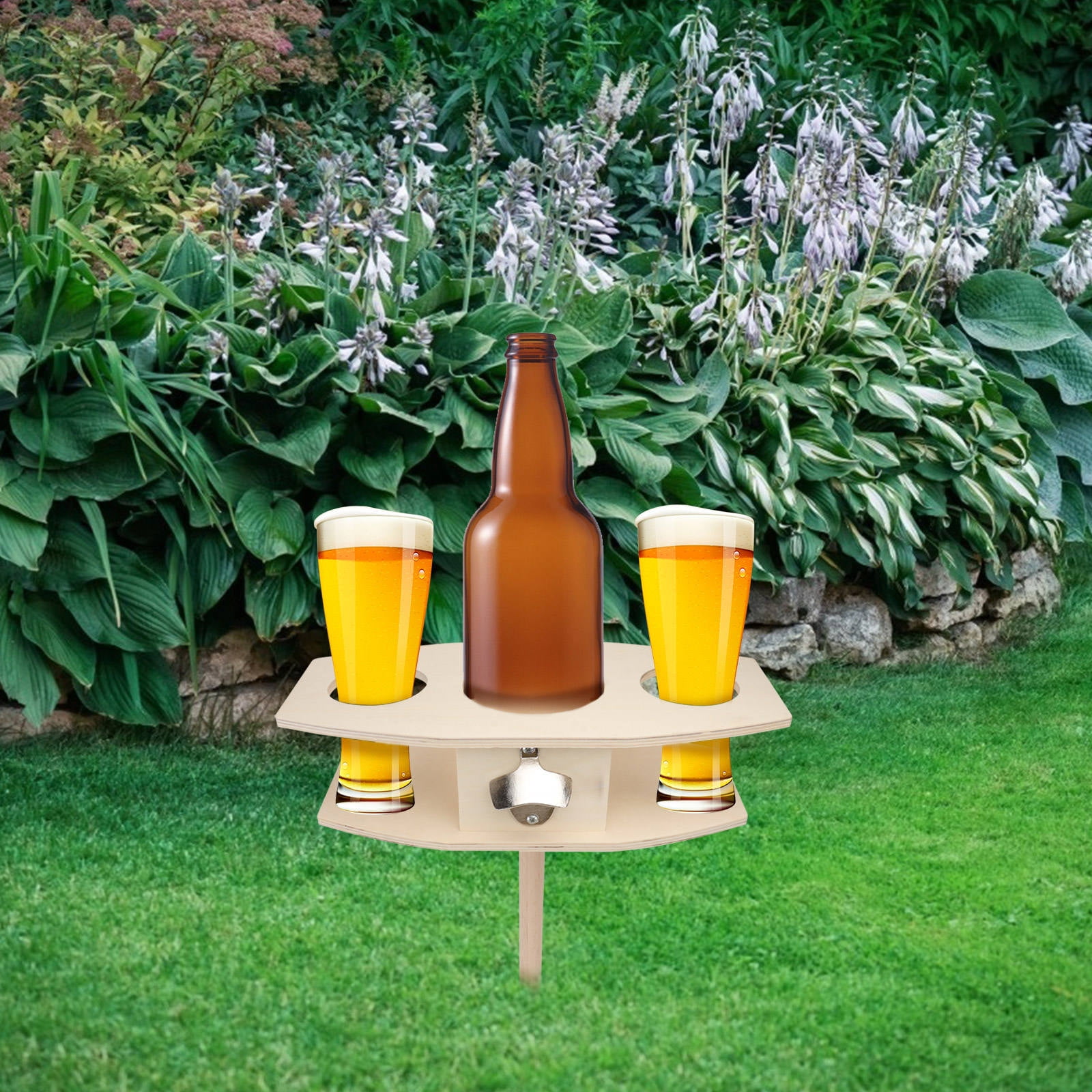 Beer Rack Small IDEANATEGRATE Beer Rack Wooden Natural Wood 1Pack 24x16in - Walmart.com