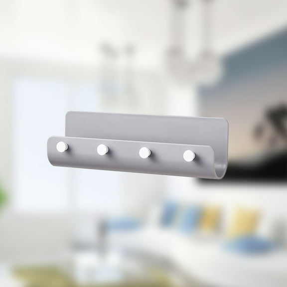 Masteelf 1Set Wall Mounted Key Holder Grey 8.5x1.6x2.8in Key Organizer For Living Room Bathrooms