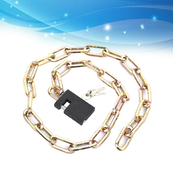 Masteelf 1pc Bike Lock Chain Lock Heavy Duty High Security Anti-theft Locks Universal for Motorbike Gate Fence Garage Glass Door Tool (About 90cm)