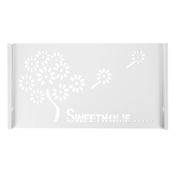 Masteelf Wall-Mount Router Storage Box, Punch-Free Holder Rack for Cable Management, White Organizer