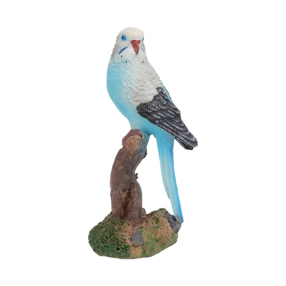 Masteelf 1pc Realistic Resin Parrot Decoration Lifelike Parrot Model (Blue)