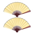 thumbnail image 1 of Masteelf 2 8 Inch Fabric Handheld Folding Fans Chinese Style Fabric Folding Handheld Folded Dance Fans Blank DIY Fans for Wedding Gift Party Favors, 1 of 10