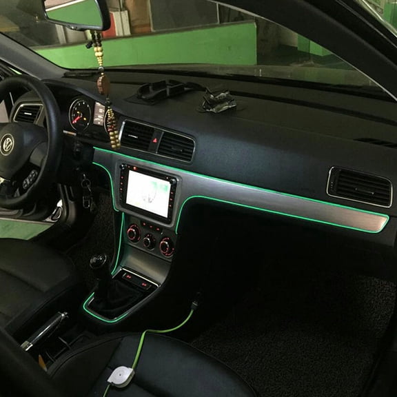 Masteelf 2 M El Wire Glowing Rope Glow Line Glowing Wire El Wire 200X3CM Green