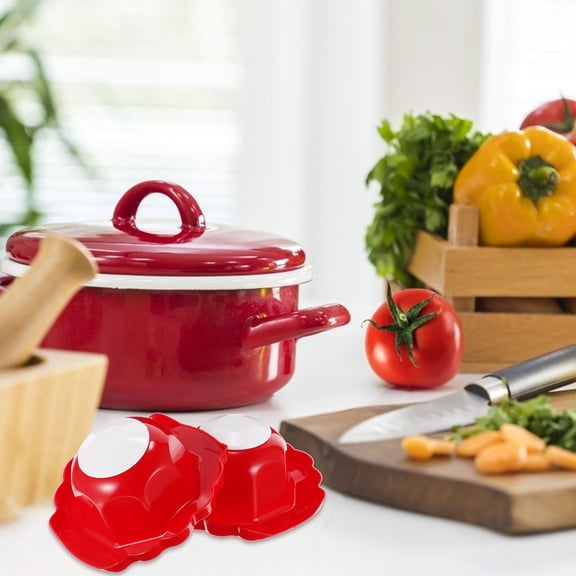 Masteelf  2 PCS Hand Protector Food Slicer Guard Butter Cutter Keeper Grip Red