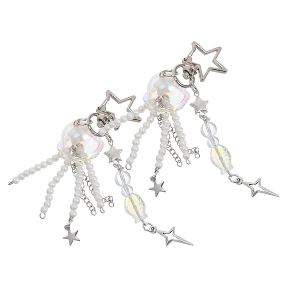 Masteelf 2 PCS Ladies Keyring Fashion Keychain Jellyfish Travel Miss
