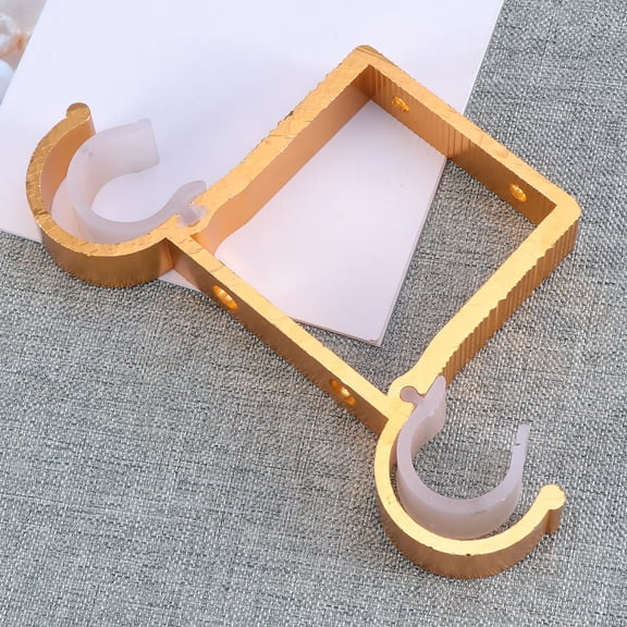 LOLIPPYY Ceiling Mount Curtain Pole Holder Aluminium Alloy Golden 2PCS