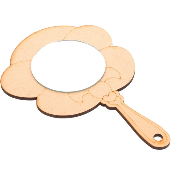 Masteelf 2-Pack Small Handmade Mirrors with Unfinished Frame, Space-Saving Design Ideal for Kids' Room Decor