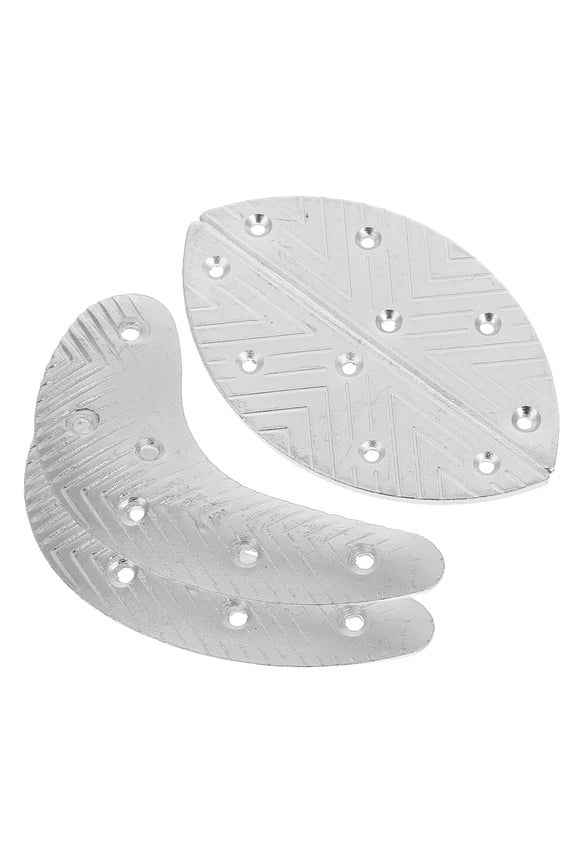 2 Pairs Metal Heel Pads Shoes Iron Sole Repair Heel Savers Replacement Anti Wear Boot Heel Plate For Shoe Repair Tools