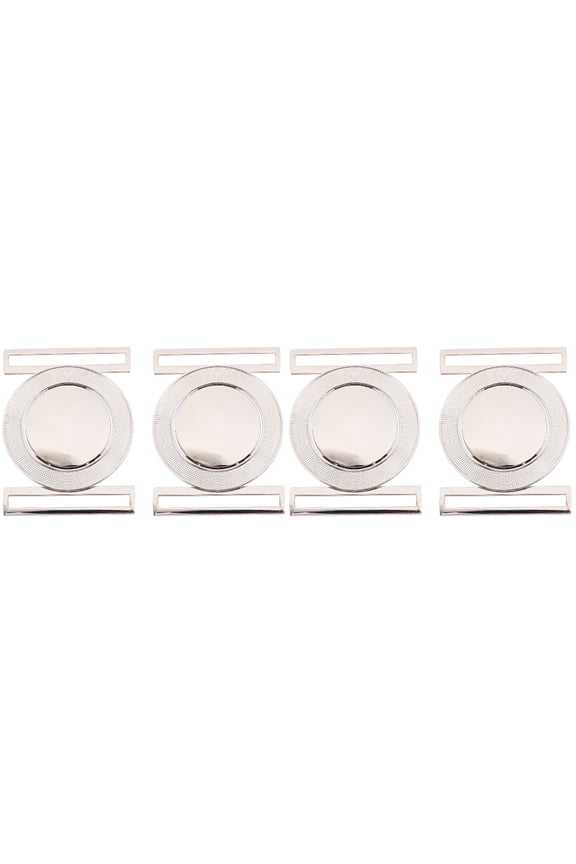 2 Pairs of Zinc Alloy Belt Buckles Interlock Buckles Cloth Decorative Buckles