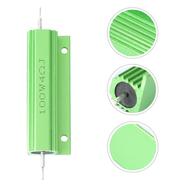 Masteelf 2 Pcs 4 Ohm Screw Tap Mounted Aluminum Housed Wirewound Resistors