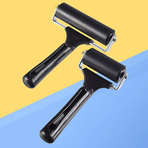 Masteelf 2 Pcs Art Painting Tool Vinyl Roller Ink Smooth Printing Rollers Heavy Duty
