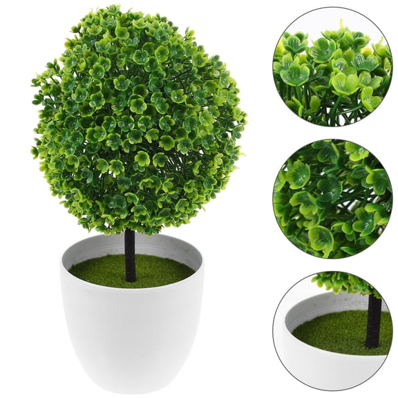 Masteelf 2 Pcs Artificial Boxwood Balls Plant for Coffee Table Dining Room Decor Outdoor Plants Baby