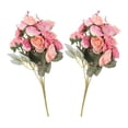 thumbnail image 1 of HEATSHAKING Simulated Rose Bouquet Plastic Material Home Ornament 2Pcs 11.8X3.5X2In, 1 of 7