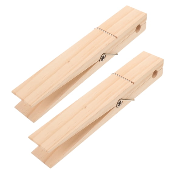 Masteelf 2 Pcs Bathroom Towel Rack Holder Fort Racks Giant Clothespins Dryer Beige