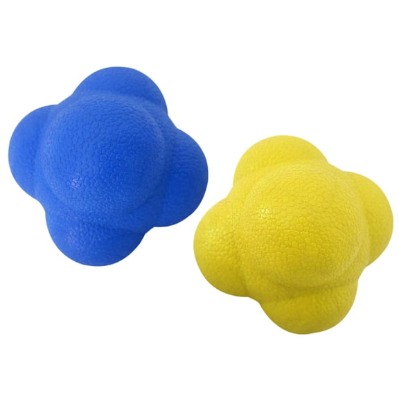 HEATSHAKING 2Pcs Workout Bounce Balls for Agility and Reaction Speed Training with Unique Six Sided Shape