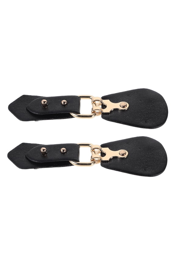 Masteelf  2 Pcs Buttons for Sweaters Dress Clips Women Clothing Coats Miss Black