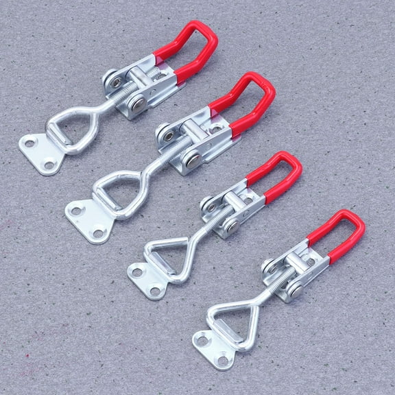 Masteelf Set of 2 Adjustable Cabinet Latches with Quick Fixture, No Lock Handle, Size 1 for Secure Door and Drawer Closure