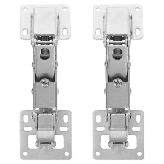 Masteelf  2 Pcs Cabinet Hinges Furniture Door and Window Lid Support Hydraulic Silver