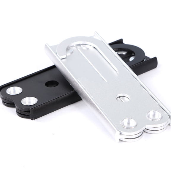 LOLIPPYY 2Pcs Portable Folding Hangers Silver with Anti Slip for Clothes Organizing