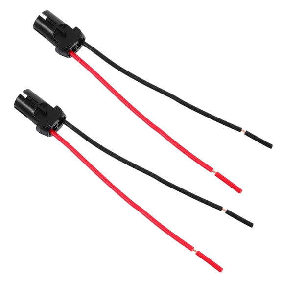 Masteelf 2 Pcs Car Light Bulb Socket 13.00X1.50X1.20CM Black