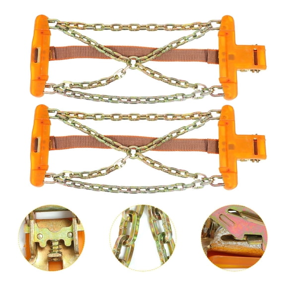 Masteelf  2 Pcs Car Snow Chain Nonslip Tire Stopper Chains for