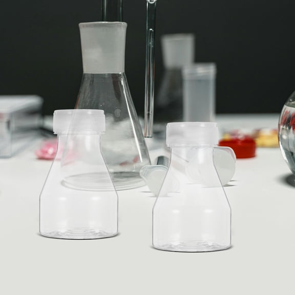 Masteelf  2 Pcs Cell Culture Flasks for Lab Plastic Containers Transparent