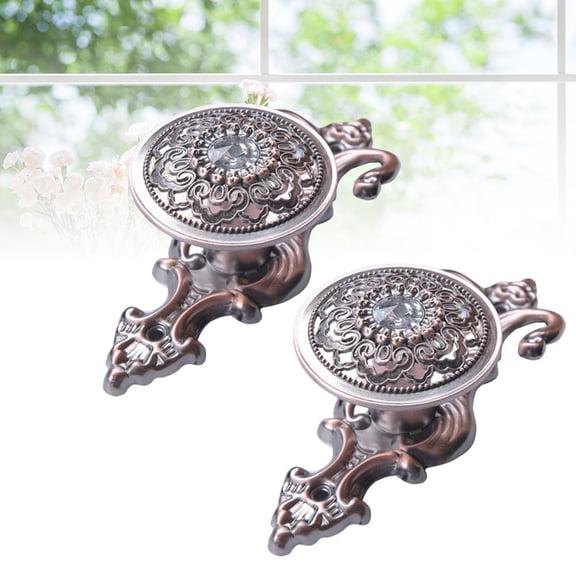 Masteelf 2 Pcs Classy Red Bronze Curtain Hooks European Style Curtain Hooks