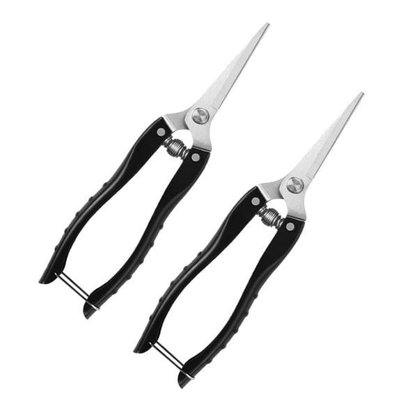 Masteelf 2 Pcs Clippers Small Pruning Shears Garden Pruning Scissors 19.1x4.5cm Black