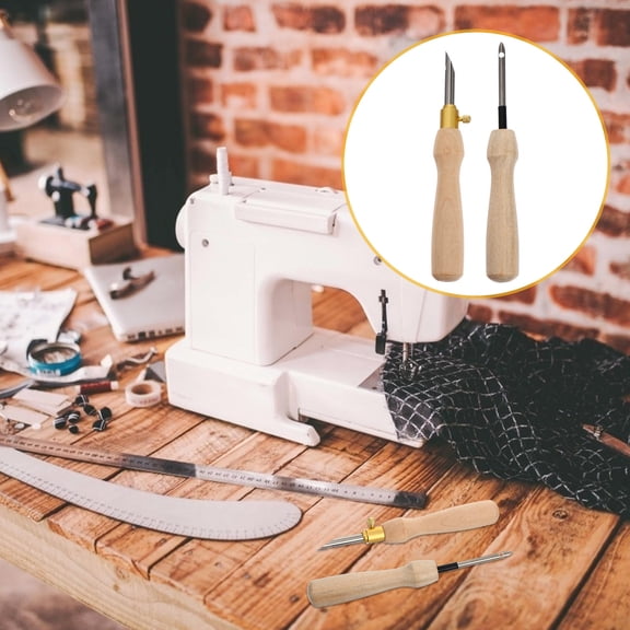 LOLIPPYY 2Pcs Crewel Needle and Embroidery Stitching Tool Kit with Comfortable Handle for Crafting