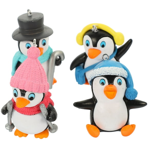 Masteelf 2 Pcs Decorative Floating Penguin Penguin Model Toy Aquarium Figurines 12X12CM