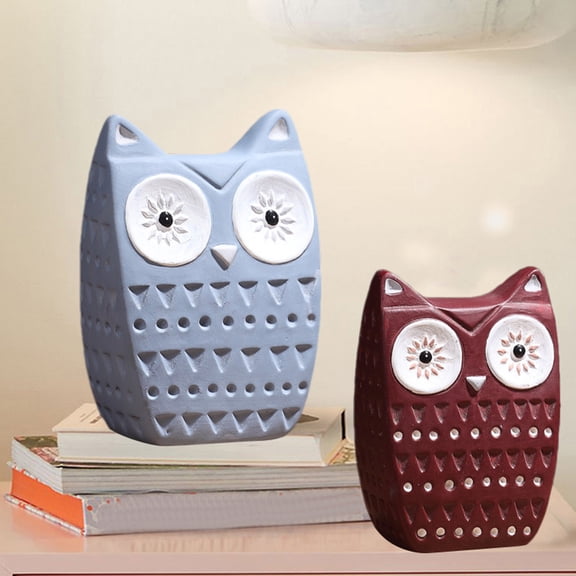 Masteelf 2 Pcs Desk Top Decor Desktop Owl Figurines Ornament Office