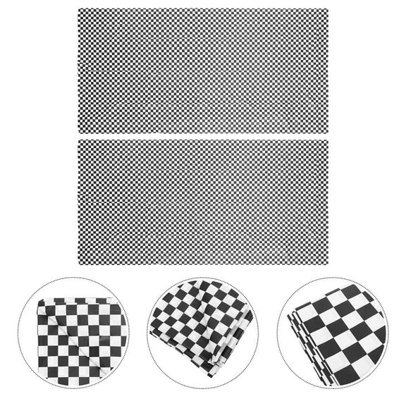 Masteelf  2 Pcs Dining Table Tablecloth Party Tablecloths for Rectangle Tables Fabric Black