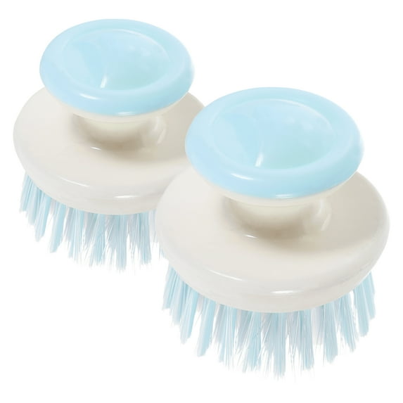 OFFIGAM 2Pcs Scrubber with Comfortable Handle for Cleaning Dishes and Cookware