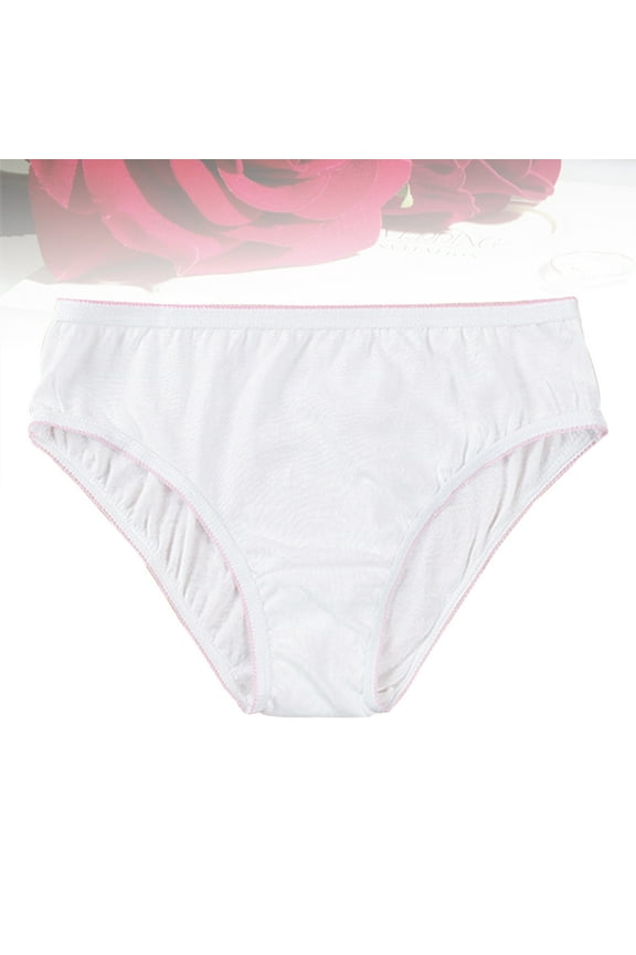 2 Pcs Disposable Panties Women for Tummy Control Briefs Miss Pregnant Woman White