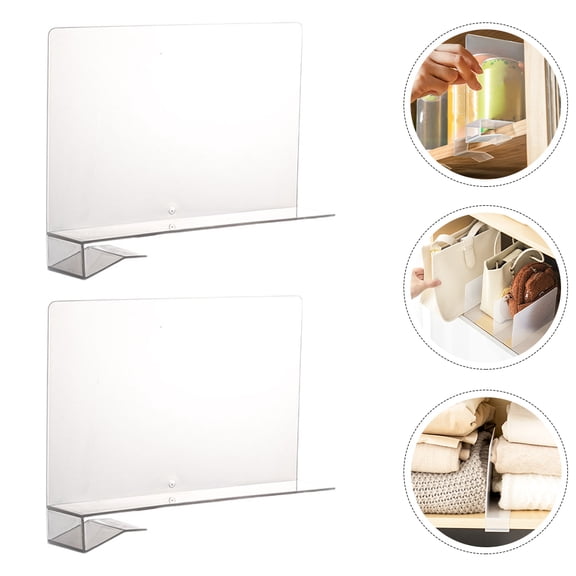 Masteelf  2 Pcs Divider Wardrobe Shim Desktop Partition Boards Organizing Dividers
