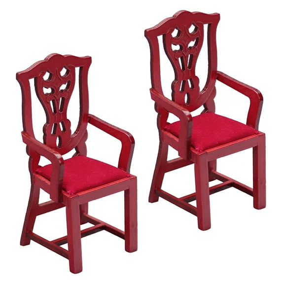 Masteelf 2 Pcs Doll House Furniture Wood Dollhouse Accessories Micro Scene