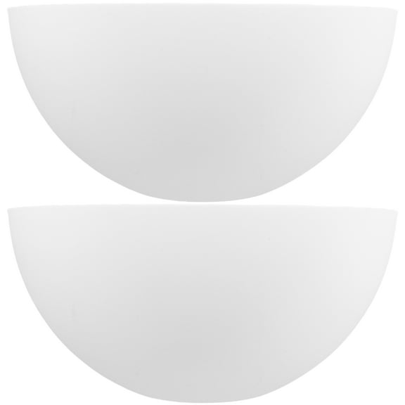 Masteelf 2 Pcs Dome Shade Bowl Lamp Chandelier Outdoor Lampshade LED Light Bulb White