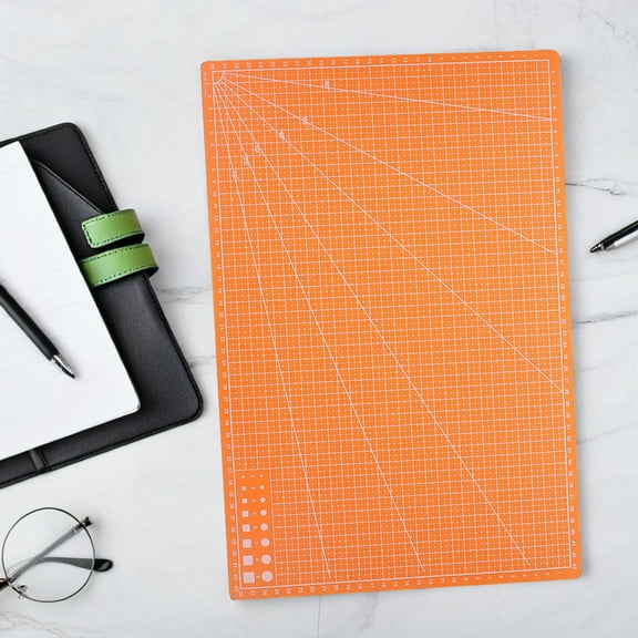 Masteelf 2 Pcs Double Sided Cutting Pad 45.00X30.00X0.09CM Orange