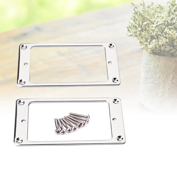 Masteelf  2 Pcs Dual Pickup Frame Flat Base Guitar Accessory
