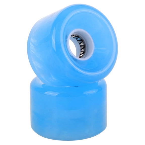 Masteelf 2 Pcs Easy Installation Scooter Wheels Pu Inline Skateboard Sky-blue