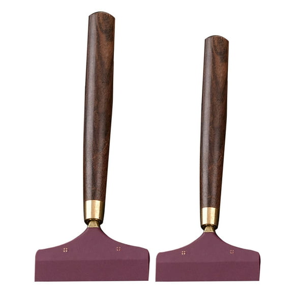 Masteelf 2 Pcs Easy to Use Tea Board Scraper 15X6X1.7CM Brown