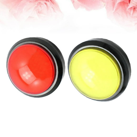 Masteelf 2 Pcs Electronic Squeeze Responder Game Buzzer Red Buttons Answer